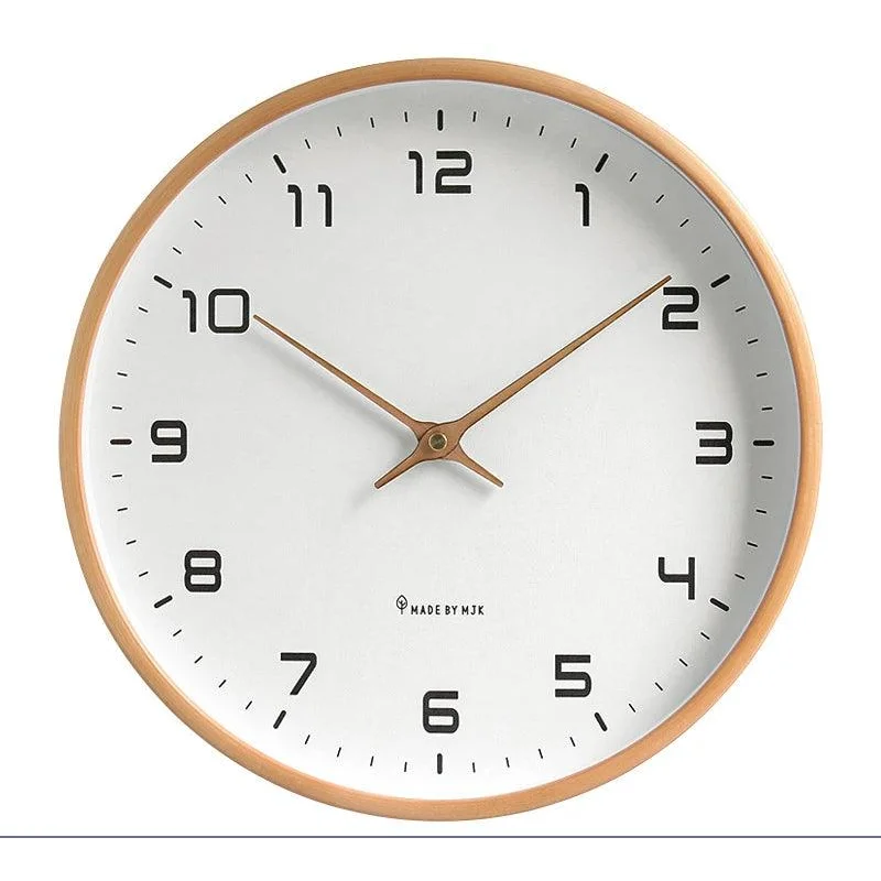 Nordic Wall Clock in Solid Wood