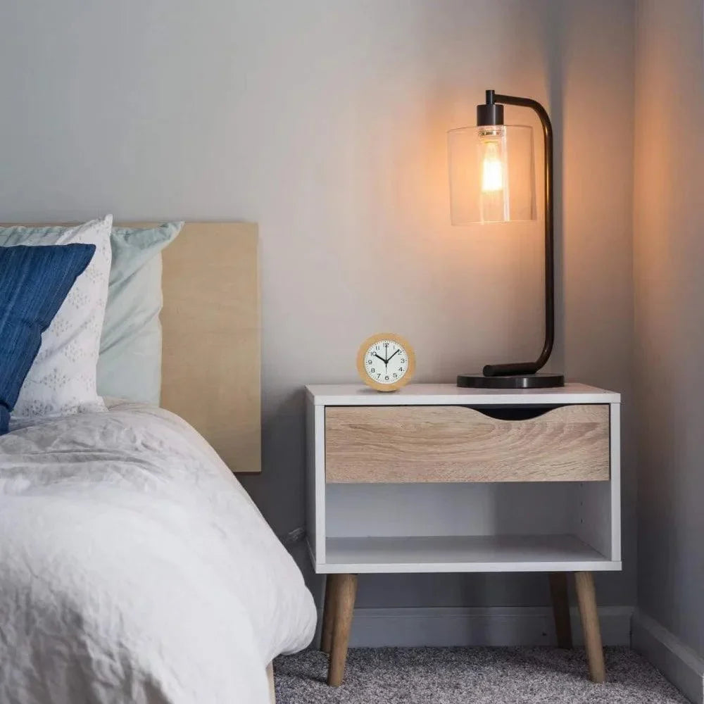 Silent Wooden Alarm Clock for Desk