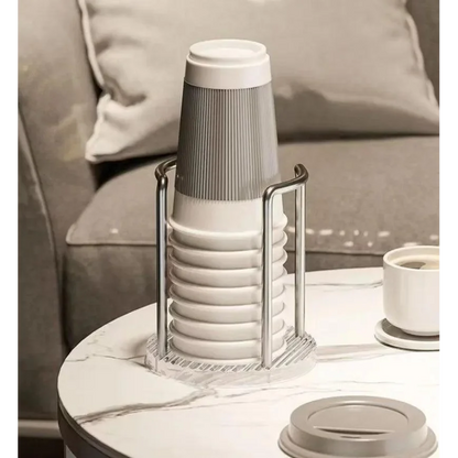 Disposable Cup Organiser Support in Stainless Steel and Acrylic