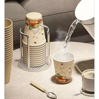 Disposable Cup Organiser Support in Stainless Steel and Acrylic