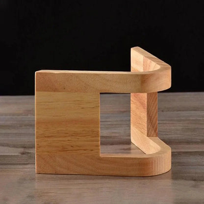 Vertical Solid Bamboo Coffee Filter Holder