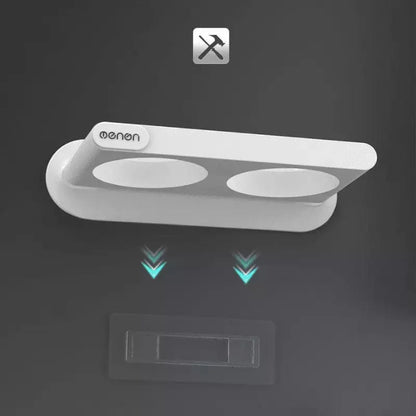 Wall Hair Dryer Holder with Compartments