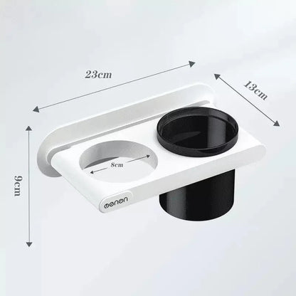 Wall Hair Dryer Holder with Compartments