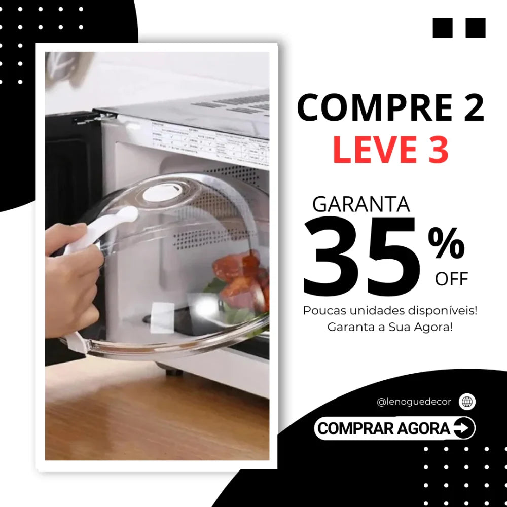 Microwave and Oven Splash Guard with Steam Vent