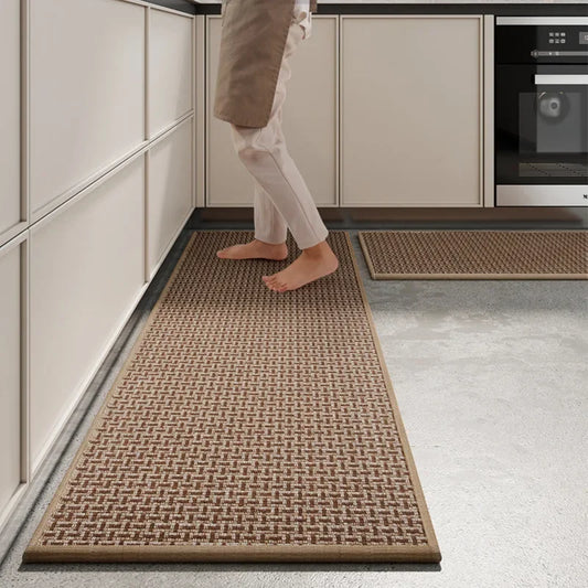 Washable Non-Slip Geometric Pattern Kitchen Mat