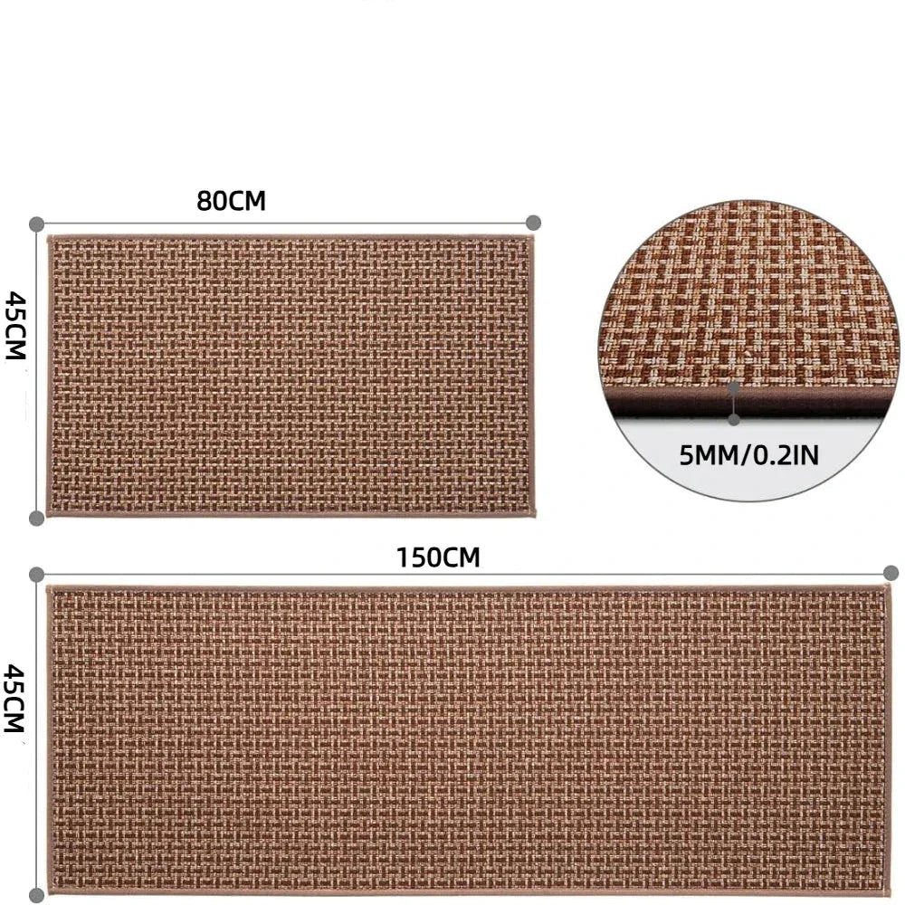 Washable Non-Slip Geometric Pattern Kitchen Mat