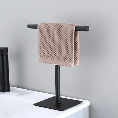 Stainless Steel Towel Holder with Rubber Base for Countertop