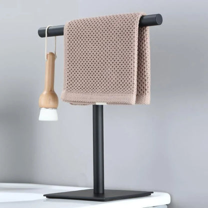 Stainless Steel Towel Holder with Rubber Base for Countertop
